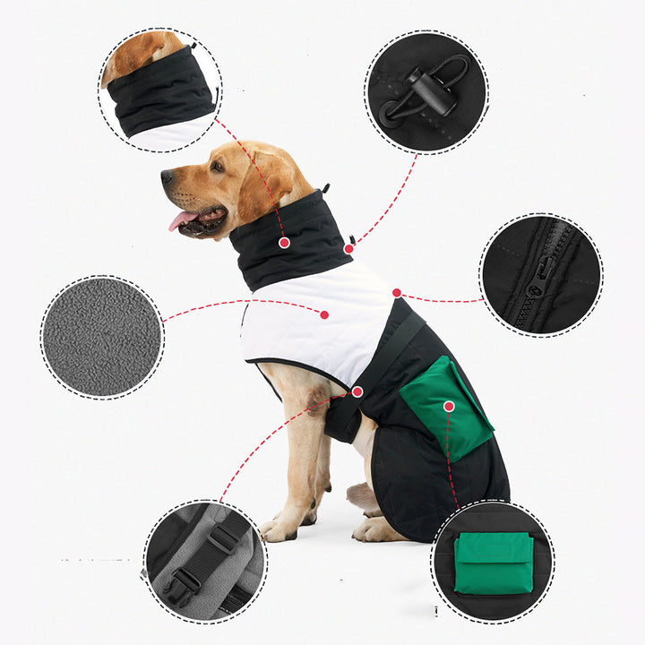 Pet Dog Clothes Winter Thickened Warm Dog Padded Winter Coat - ZEYTONCART