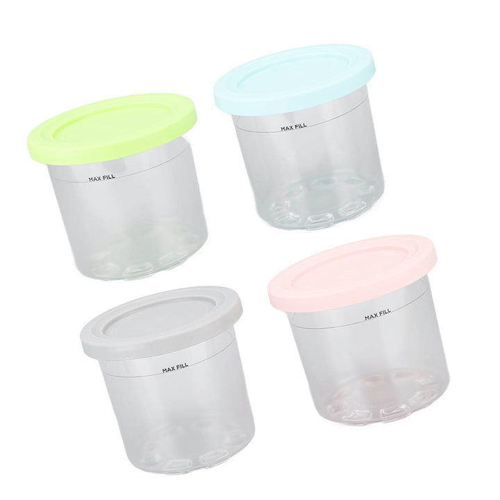 4Pcs Plastic Ice Cream Cans Replacement for Ninja NC299AMZ NC300s Series Creami Ice Cream Makers - ZEYTONCART