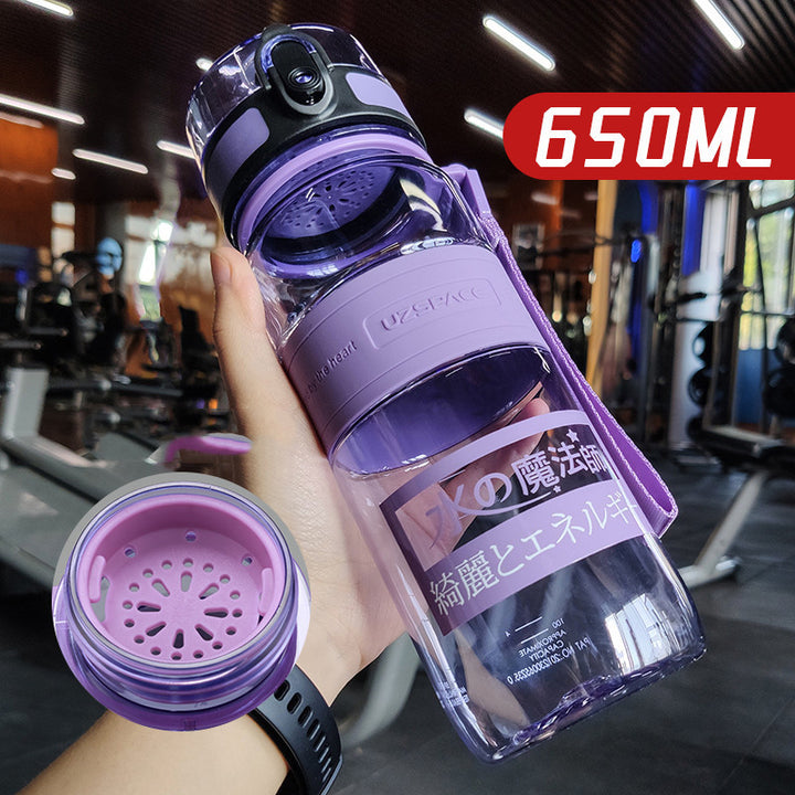 Large Capacity Sports Water Cup Portable Fitness Plastic Large Water Bottle - ZEYTONCART