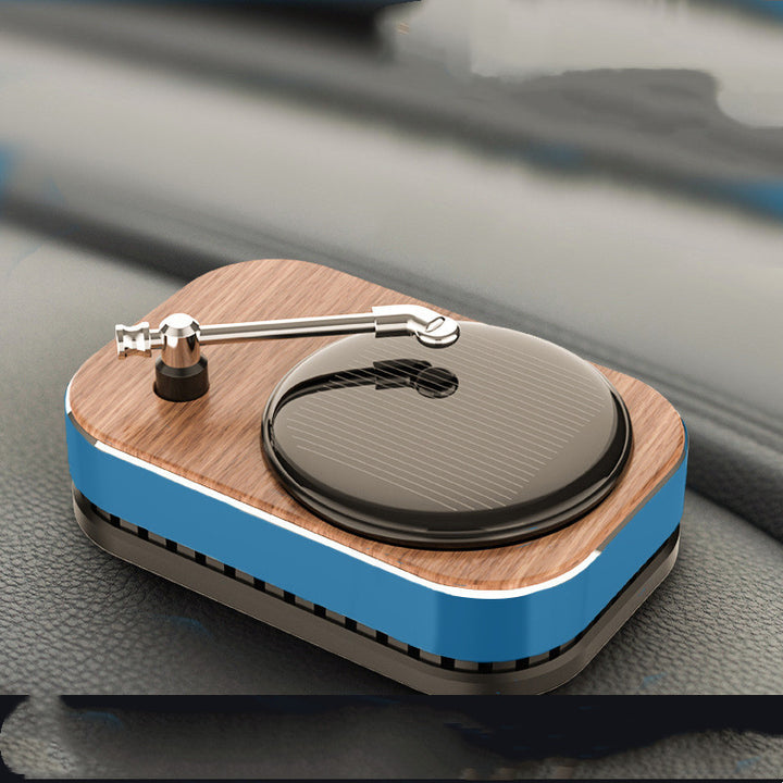Solar Record Player Rotating Perfume Car Accessories Aromatherapy Decoration - ZEYTONCART