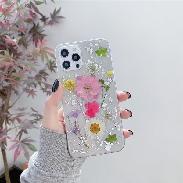Silver Foil Dried Flowers For Mobile Phone Cases Epoxy Transparent - ZEYTONCART