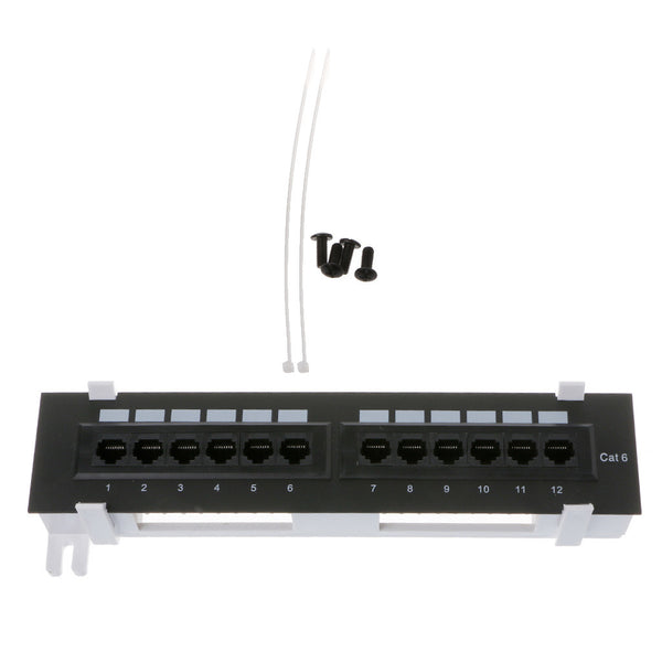 12-port Distribution Frame CAT5ECAT6 Wall-mounted Multimedia With Bracket Weak Electricity Box Super Five Category Six Information Access Box