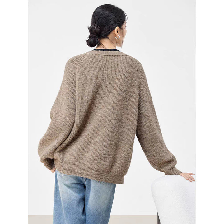 Winter New Horn Button Loose Sweater Coat - ZEYTONCART