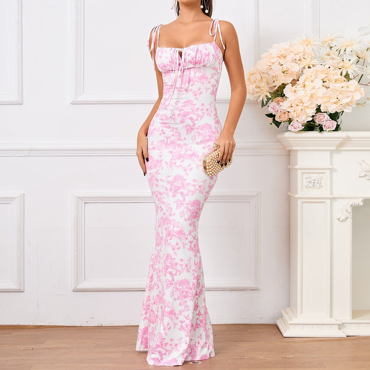 Sexy floral pleated dress - ZEYTONCART