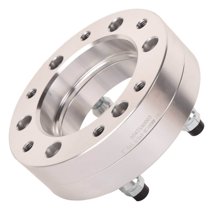 4x 6x5.5 To 5x5 Wheel Adapters 2'' Use 5 Lug Wheels On 6 Lug Trucks M14x1.5 - ZEYTONCART