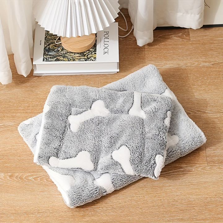 Self-Warming Cat Bed Mat Washable Dog Bed Crate Mat Soft Pet Sleeping Mat For Dogs And Cats Reversible Fleece Dog Crate Kennel Pad Cat Pet Bed - ZEYTONCART