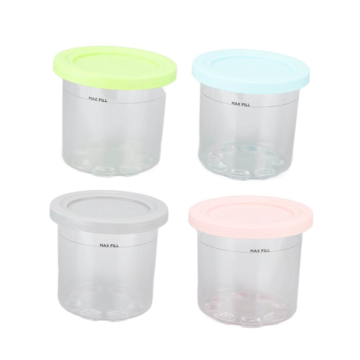 4Pcs Plastic Ice Cream Cans Replacement for Ninja NC299AMZ NC300s Series Creami Ice Cream Makers - ZEYTONCART