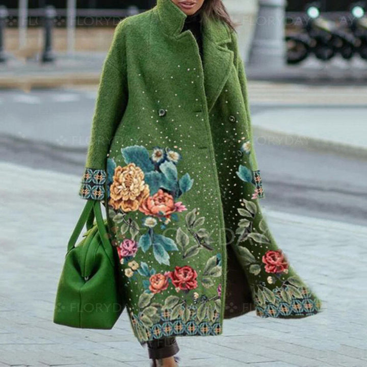 Women's Color Matching Plaid Long-sleeved Coat - ZEYTONCART