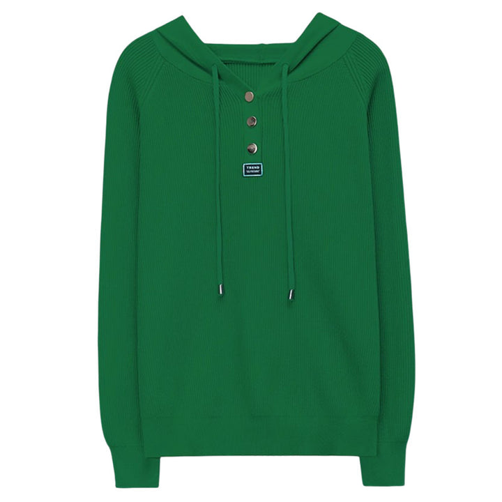 Women's Autumn And Winter Outerwear Knitted Hoodie - ZEYTONCART