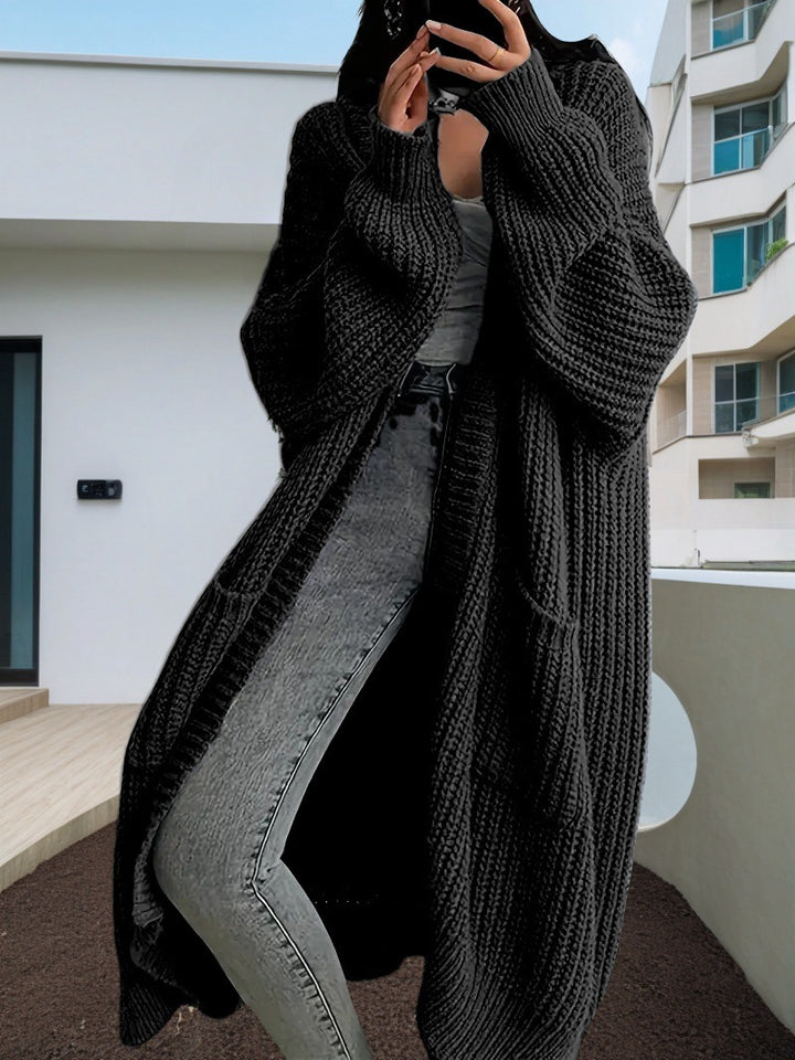 Autumn And Winter Lazy Style Long Cardigan Sweater For Women, Loose And Versatile, Long Sleeve Knitted Cardigan. - ZEYTONCART