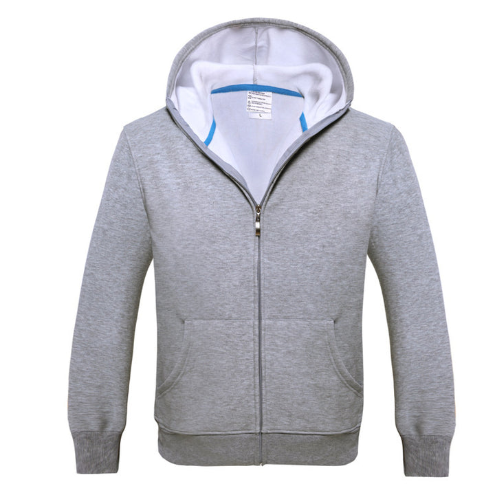 Autumn and winter men's Plush zipper Hoodie - ZEYTONCART