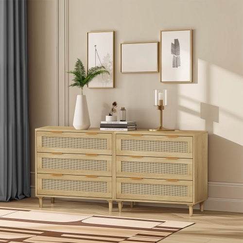 3 Drawers Rattan Locker Rattan Drawer - 2 Piece Set - ZEYTONCART