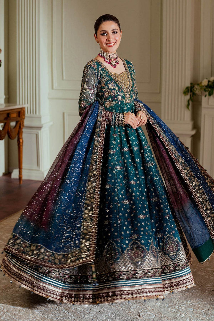 Luxurious 3-Piece Chiffon Ensemble – Chunri Elegance with Heirloom Craftsmanship EMBROIDERED CHIFFON CH13-03 UNSTITCHED - ZEYTONCART