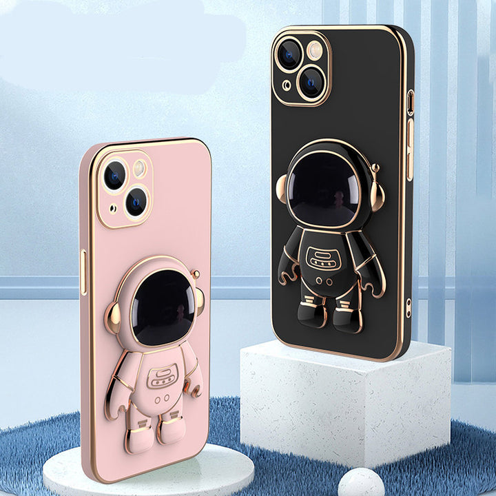 3D Astronaut Phone Case Anti-Drop Electroplating Bracket - ZEYTONCART