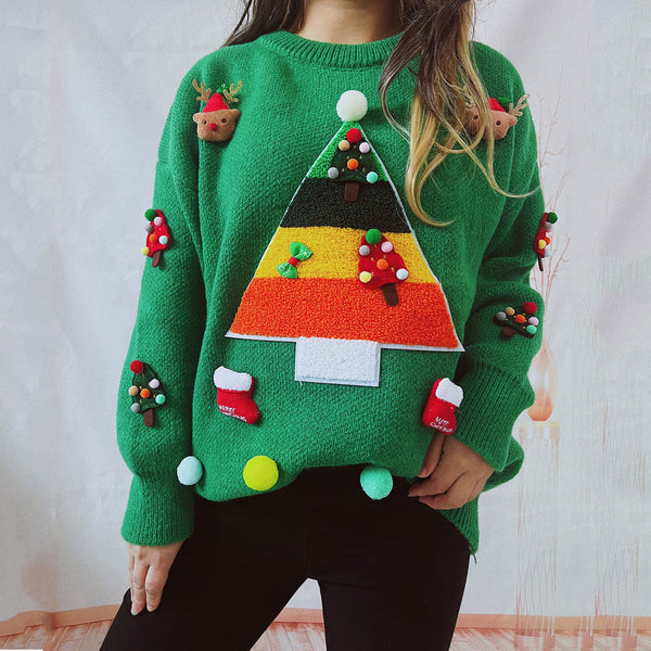 Autumn And Winter Long Sleeve Idle Style Round Neck Pullover Sweater - ZEYTONCART
