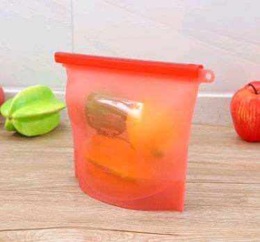 Silicone fresh-keeping bag vacuum sealed bag food  storage bag refrigerator food fruit storage bag - ZEYTONCART