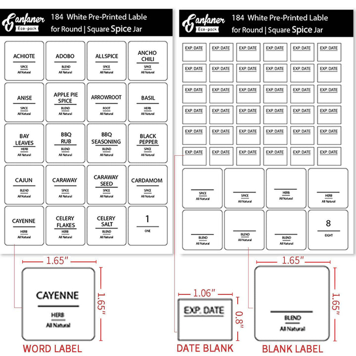 Waterproof Food Labels For Food Pantry - ZEYTONCART