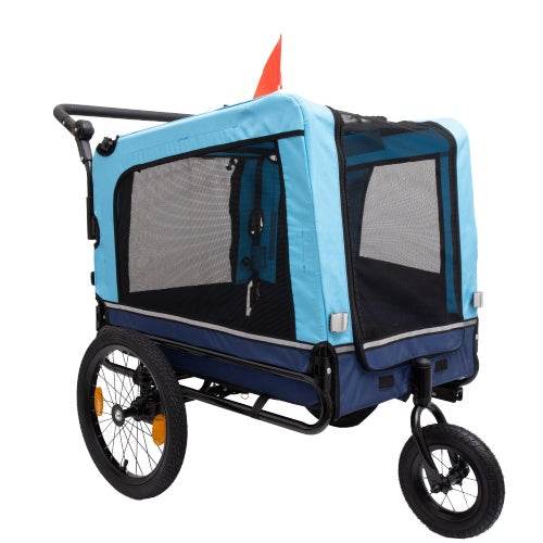 Outdoor Heavy Duty Foldable Utility Pet Stroller Dog Carriers Bicycle Trailer - ZEYTONCART