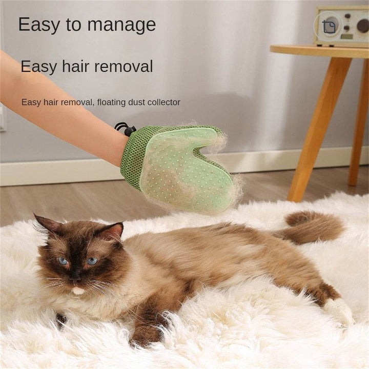 Cat Hair Glove Pet Fur Remover Glove Dog Grooming Glove Brush For Shedding Pet Hair Remover Mitt Cleaner Grooming Glove - ZEYTONCART