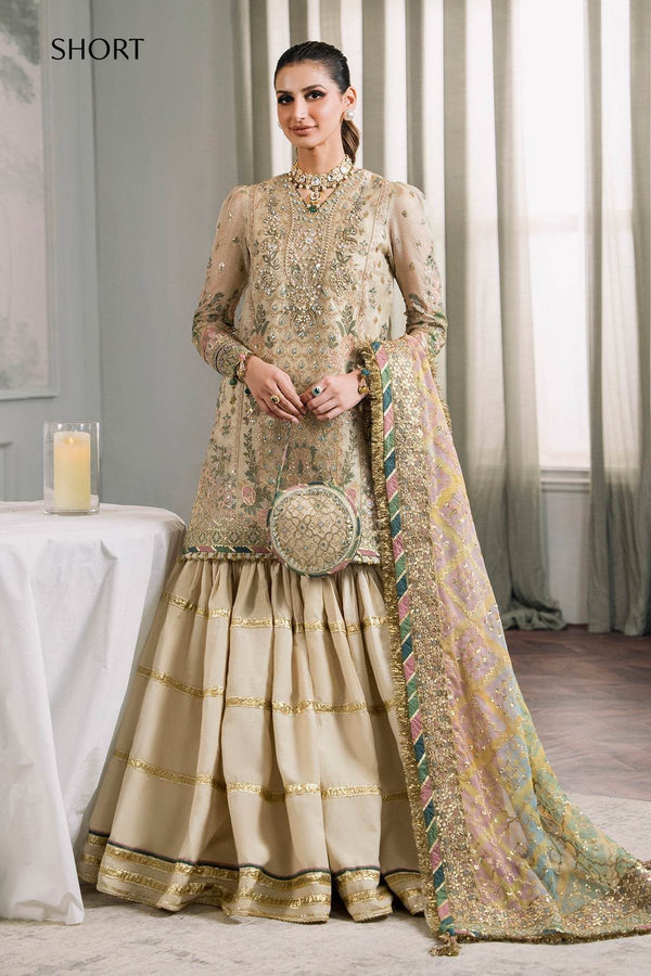 EMBROIDERED Elegant 3-Piece Ensemble in Serene Skin Tone - MASURI CH12-04 UNSTITCHED - ZEYTONCART