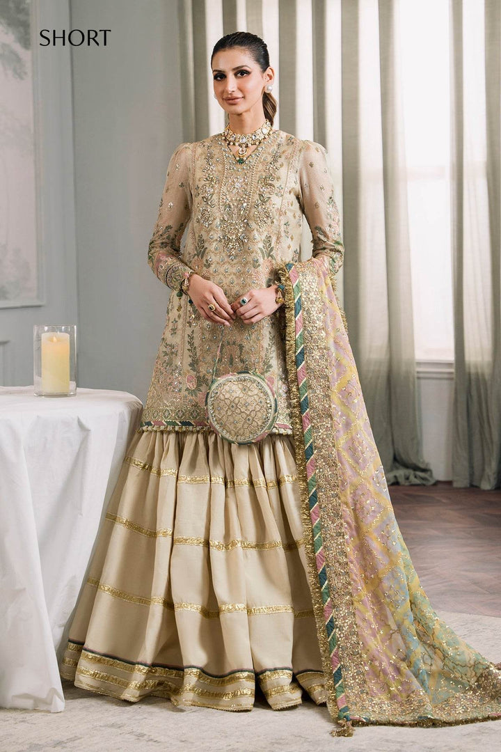 EMBROIDERED Elegant 3-Piece Ensemble in Serene Skin Tone - MASURI CH12-04 UNSTITCHED - ZEYTONCART
