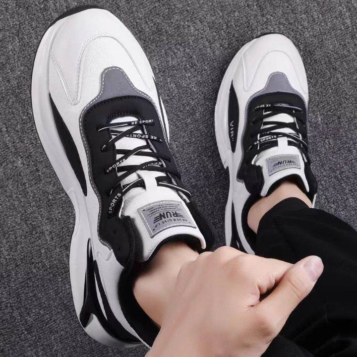 Fashion Black White Sneakers Casual Outdoor Lightweight Breathable Sports Shoes For Men - ZEYTONCART