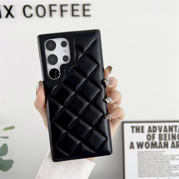 Diamond Plaid Phone Case Leather Phone Protective Case - ZEYTONCART