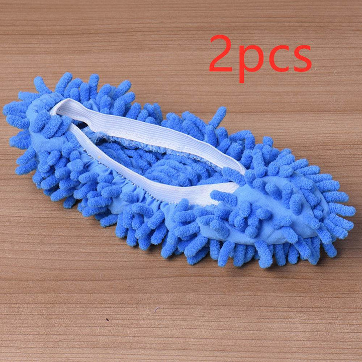 2pcs Set Multifunctional Chenille Micro Fiber Slipper Shoe Covers Clean Slippers Lazy Drag Shoe Mop Caps Household CleanTools - ZEYTONCART