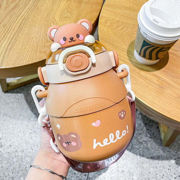 Pot Belly Water Cup Insulation Large Capacity Straw Kettle Portable And Cute - ZEYTONCART