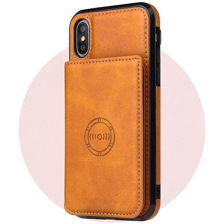 Card wallet leather case phone case - ZEYTONCART