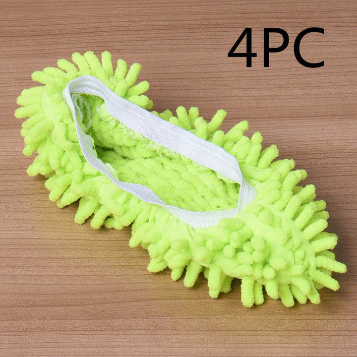 2pcs Set Multifunctional Chenille Micro Fiber Slipper Shoe Covers Clean Slippers Lazy Drag Shoe Mop Caps Household CleanTools - ZEYTONCART