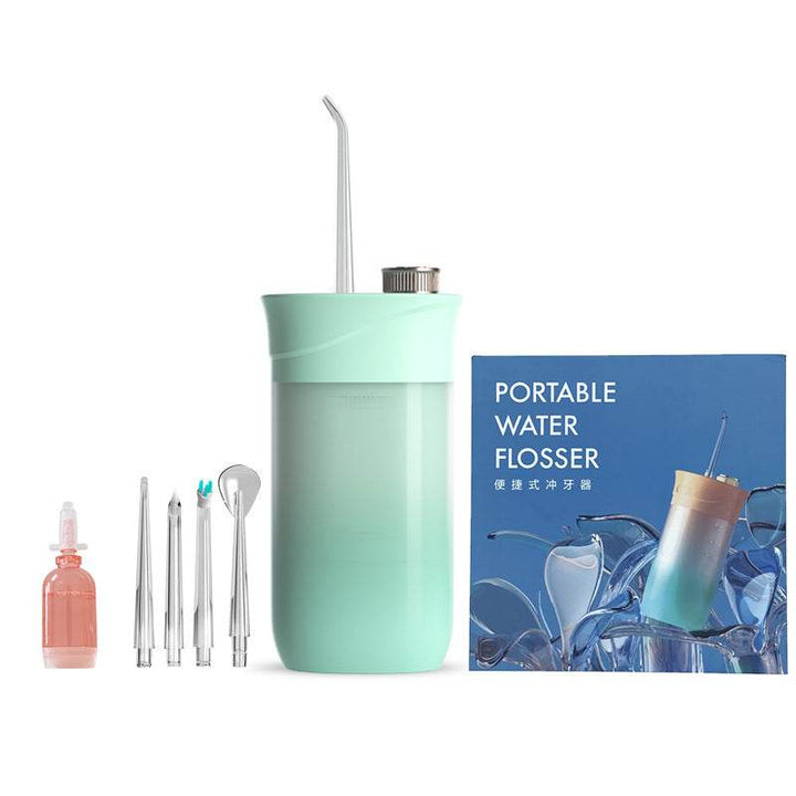 Home Oral Irrigator Dental Portable Water Flosser Tips USB Rechargeable 200 ML Water Tank Flosser Irrigator For Cleaning Teeth - ZEYTONCART