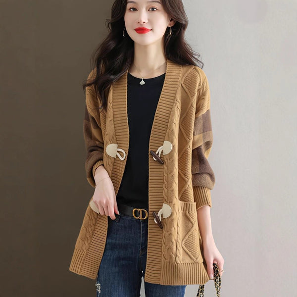 Women's Mid-length Knitted Cardigan Autumn And Winter - ZEYTONCART