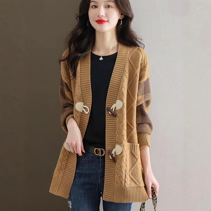 Women's Mid-length Knitted Cardigan Autumn And Winter - ZEYTONCART