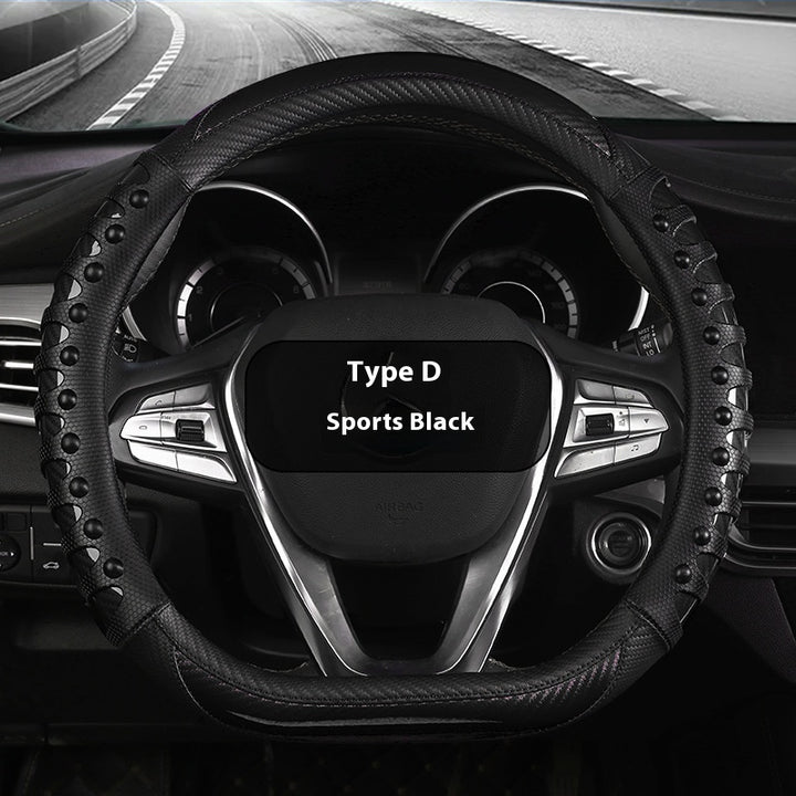 Leather Silicone Four Season Car Accessories Steering Wheel Cover - ZEYTONCART