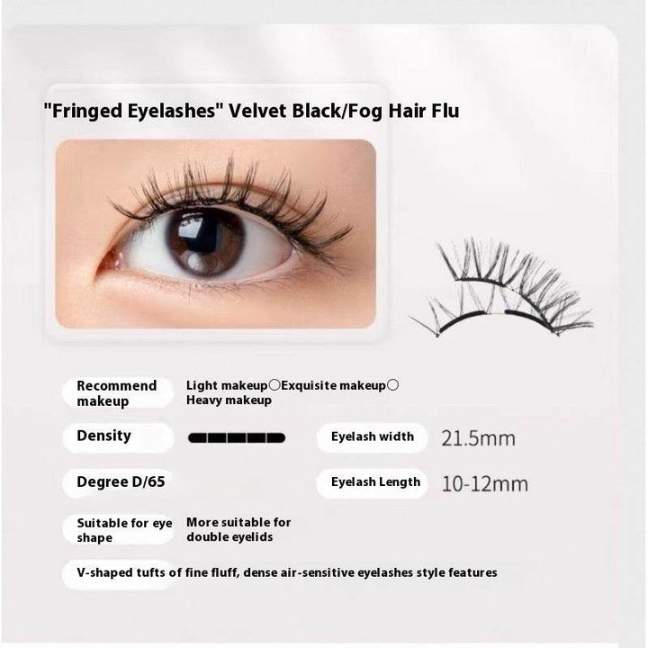 Magnetic Eyelashes Thick Zero Glue Long C Curved Eyelashes - ZEYTONCART