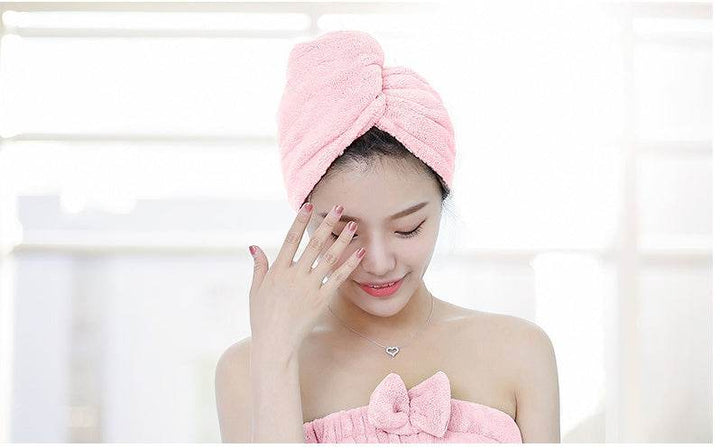 Female cute speed hair towel towel turban - ZEYTONCART