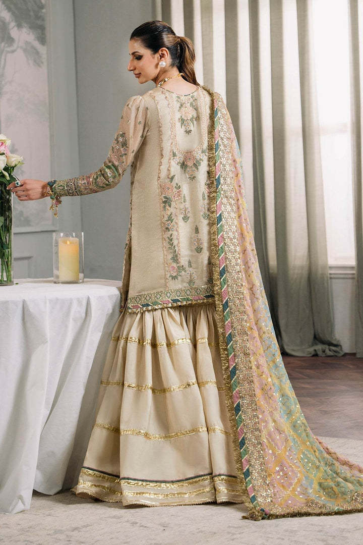 EMBROIDERED Elegant 3-Piece Ensemble in Serene Skin Tone - MASURI CH12-04 UNSTITCHED - ZEYTONCART