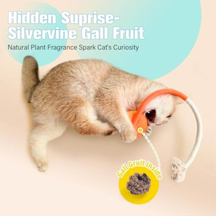 Sisal Rope Cat Toys Safe Catnip Toys Without Wire Cat Toys For Bored Indoor Cats Dental Kitty Chew Toys With Silvervine Gall Fruit,Bite-Resistant Teeth Clean Chew Cat Toy,kitty Toys - ZEYTONCART