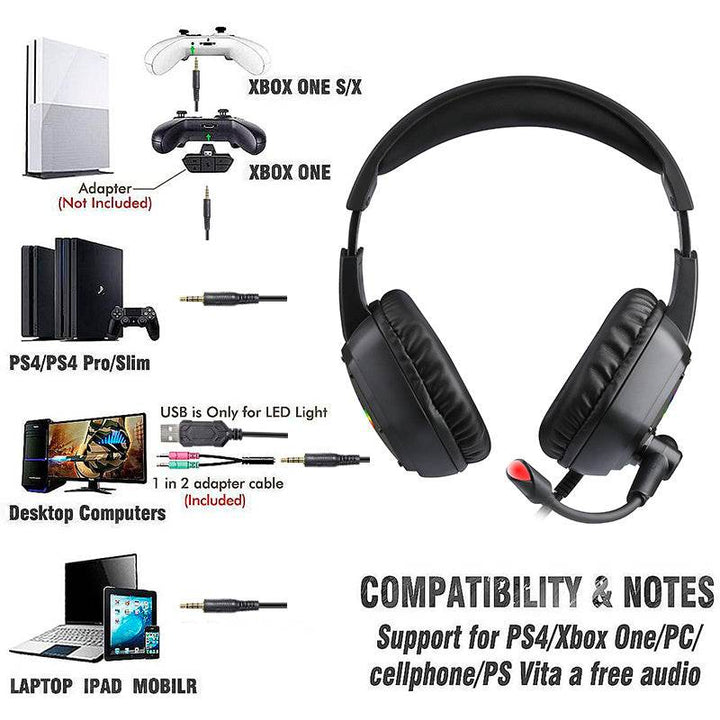 Gaming 3D Sound Effect GAMINGHEADSET Noise Canceling Headphones - ZEYTONCART