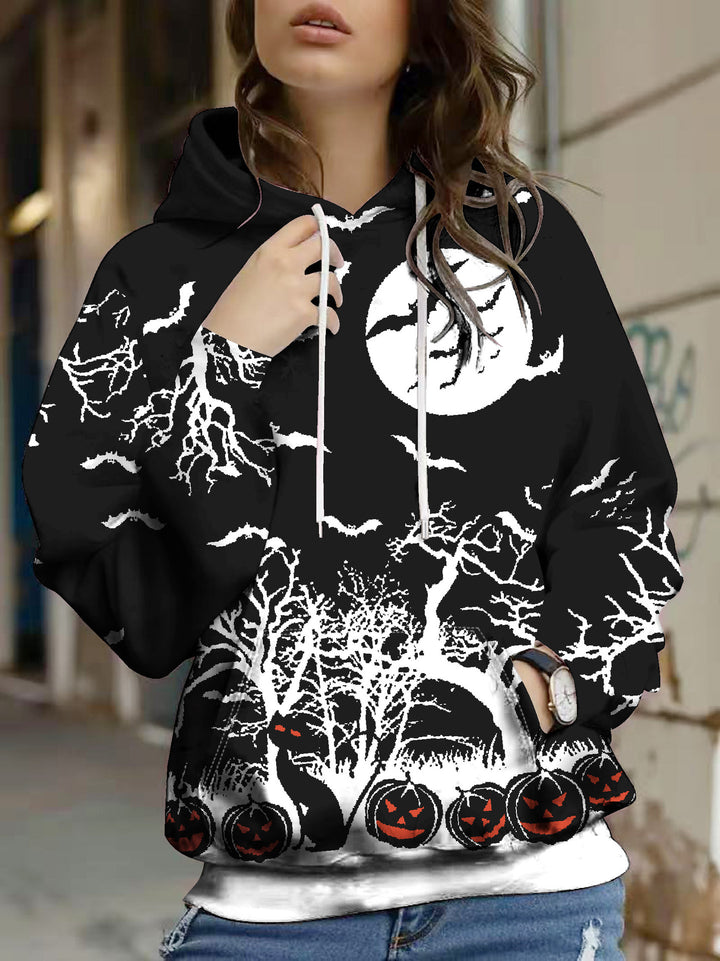 Autumn And Winter Halloween Digital Printed Hoodie - ZEYTONCART