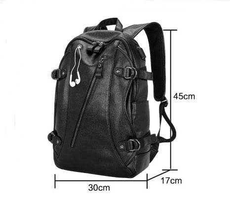 Usb Charging Leather Backpacks - ZEYTONCART