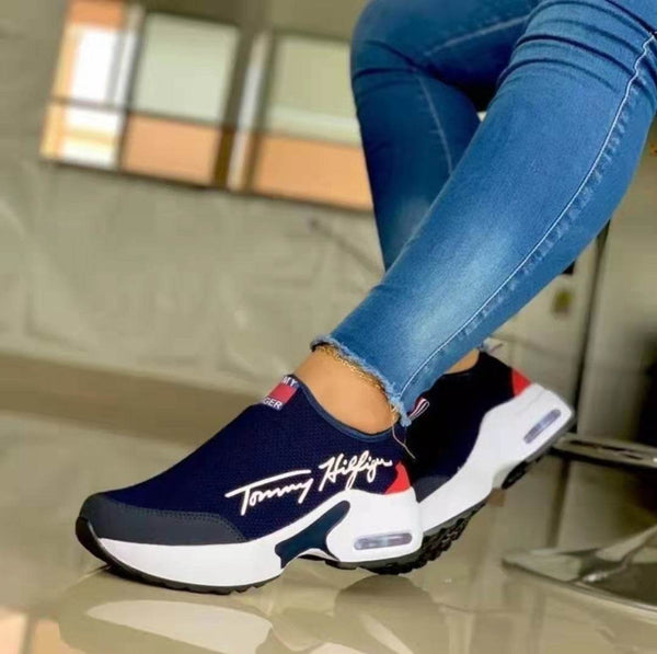 Air Cushion Lazy Dad Shoes Slip-on Sneakers For Women - ZEYTONCART