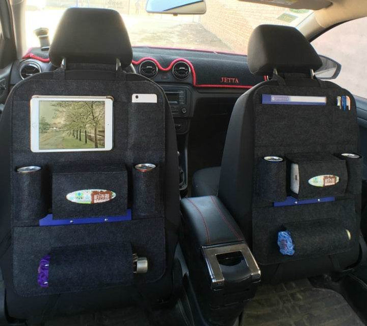 Auto Car Backseat Organizer Car-Styling Holder Multi-Pocket Seat Wool Felt Storage Multifunction Vehicle Accessories Bag - ZEYTONCART