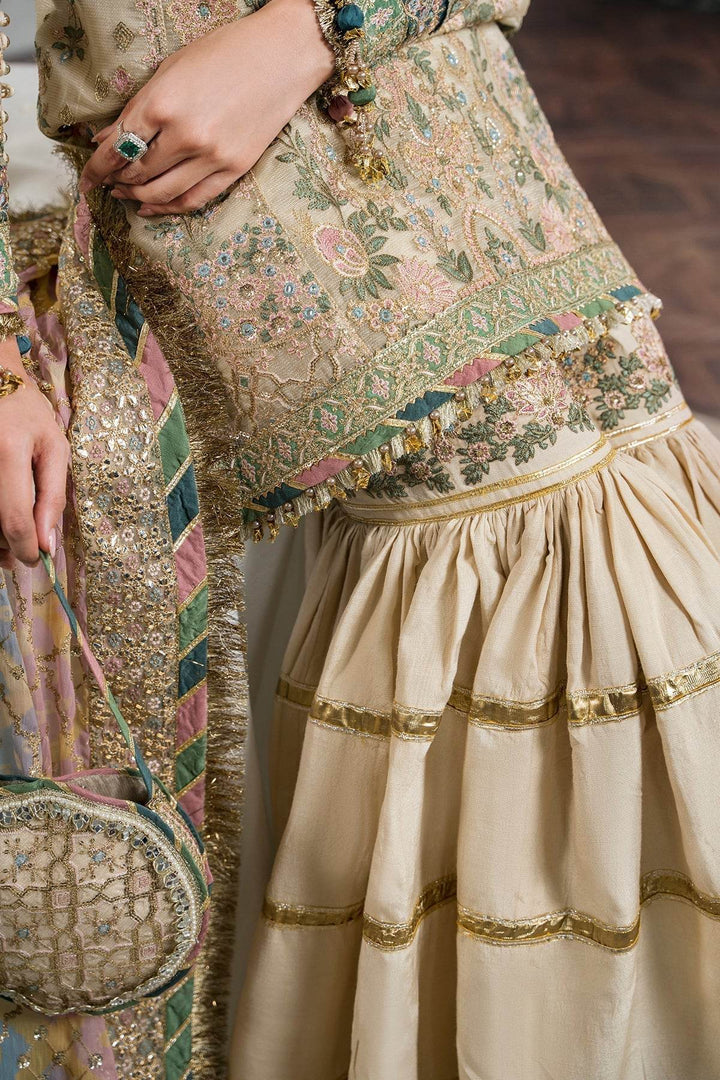 EMBROIDERED Elegant 3-Piece Ensemble in Serene Skin Tone - MASURI CH12-04 UNSTITCHED - ZEYTONCART