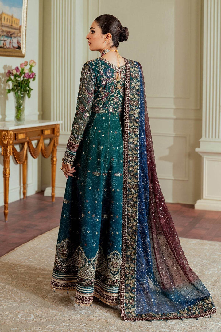 Luxurious 3-Piece Chiffon Ensemble – Chunri Elegance with Heirloom Craftsmanship EMBROIDERED CHIFFON CH13-03 UNSTITCHED - ZEYTONCART