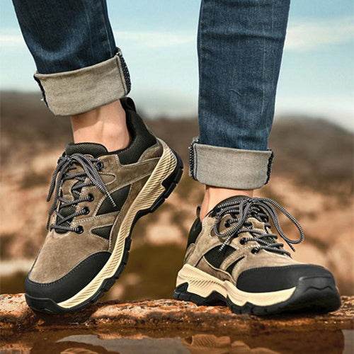 Lace-up Sneakers For Men Casual Breathable Outdoor Hiking Running Sports Shoes - ZEYTONCART