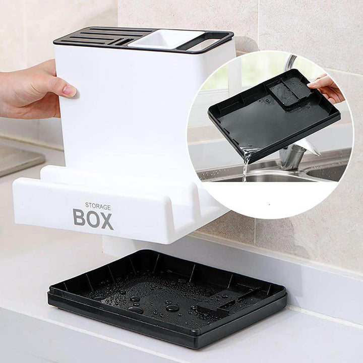 Tableware Storage Holders Kitchen Knife Plastic Storages Racks For Kitchen Convenience Cabinet Kitchen Gadgets - ZEYTONCART