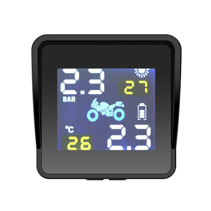 Solar motorcycle tire pressure monitor - ZEYTONCART