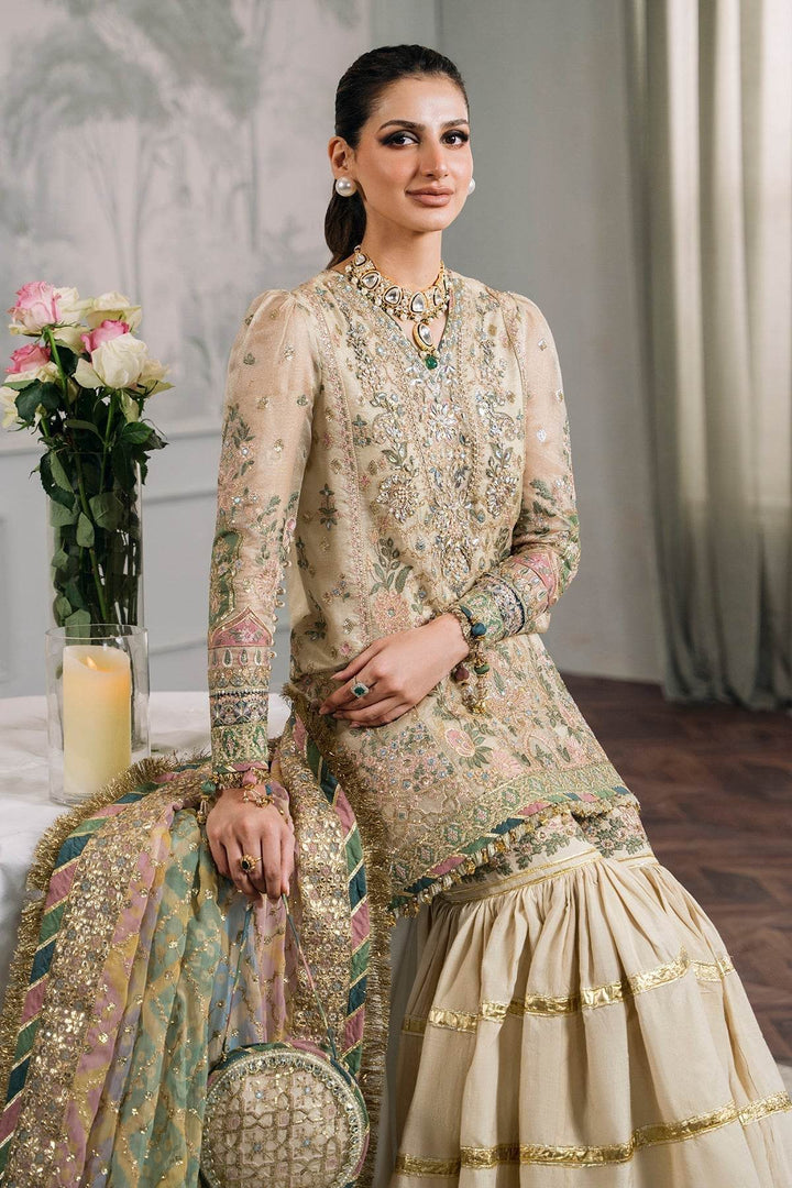 EMBROIDERED Elegant 3-Piece Ensemble in Serene Skin Tone - MASURI CH12-04 UNSTITCHED - ZEYTONCART
